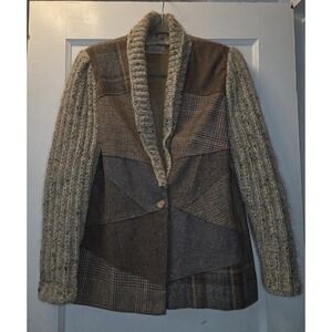 Vintage Canvasbacks Sweater. Wool And Patchwork Plaid. Art To Wear. M